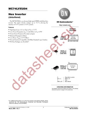 MC74LVXU04DTR2G datasheet  